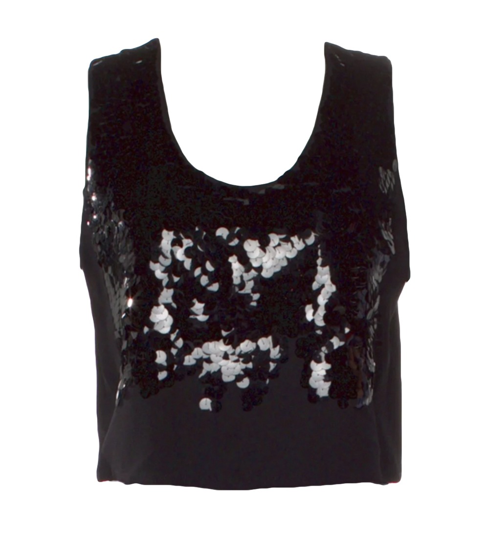 Sonia Rykiel Payette Scoop Neck Sleeveless Crop Top